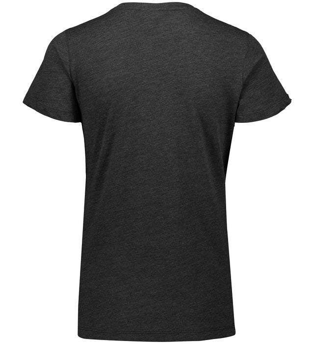 LADIES-AUGUSTA BLACK HEATHER TRI-BLEND T-SHIRT
