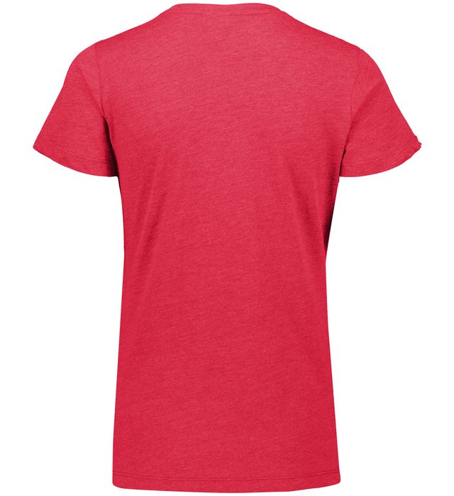 LADIES- AUGUSTA RED HEATHER TRI-BLEND T-SHIRT