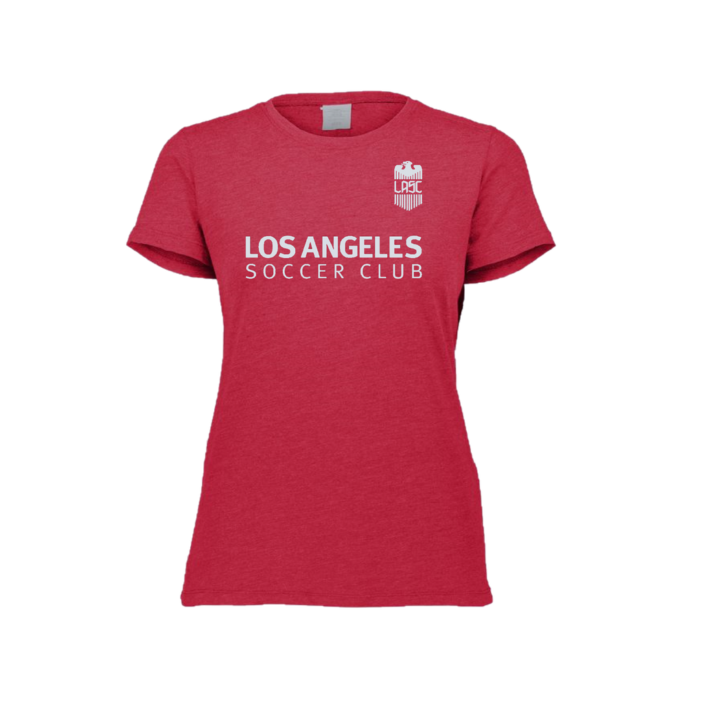 LADIES- AUGUSTA RED HEATHER TRI-BLEND T-SHIRT