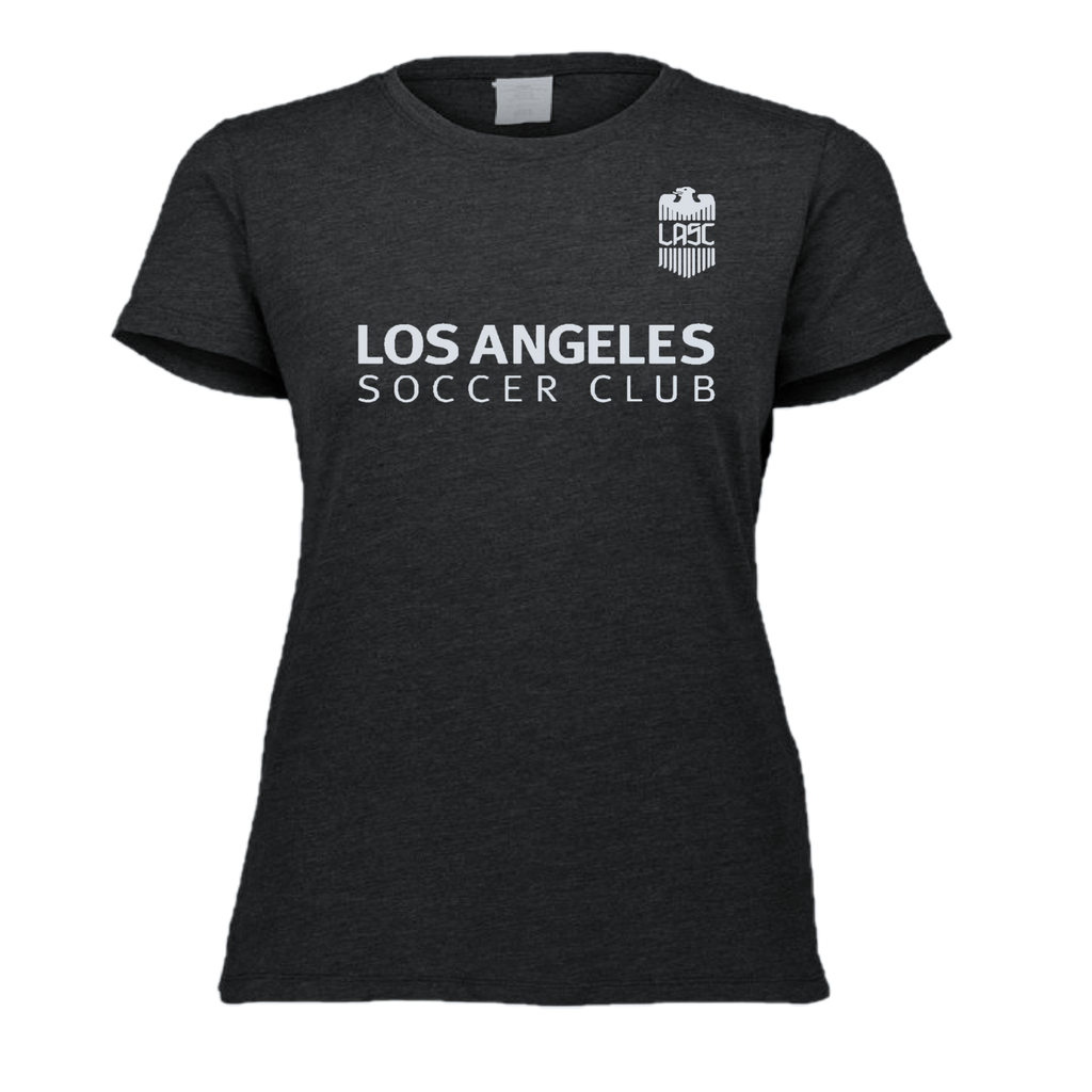 LADIES-AUGUSTA BLACK HEATHER TRI-BLEND T-SHIRT