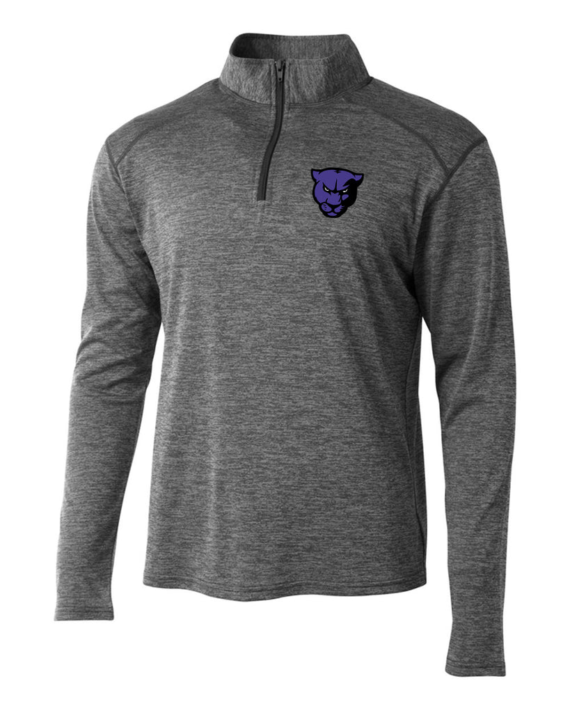 Men's Panther Quarter Zip Long Sleeve (Embroidered)
