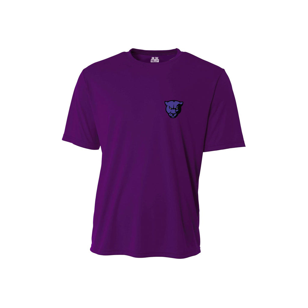 Men's Panther Short Sleeve Training Top (Black/Purple/Silver)