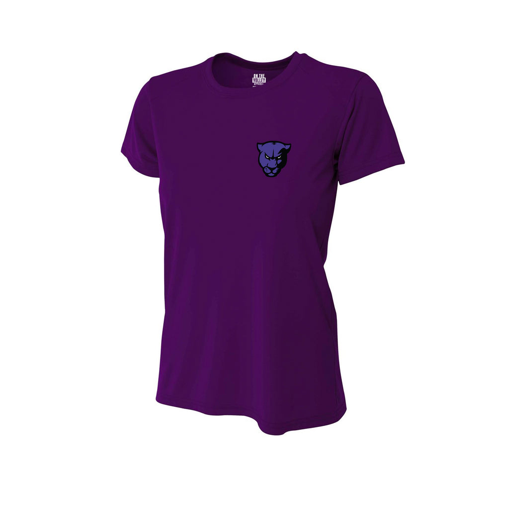 Women's Panther Short Sleeve Training Top (Black/Purple/Silver)