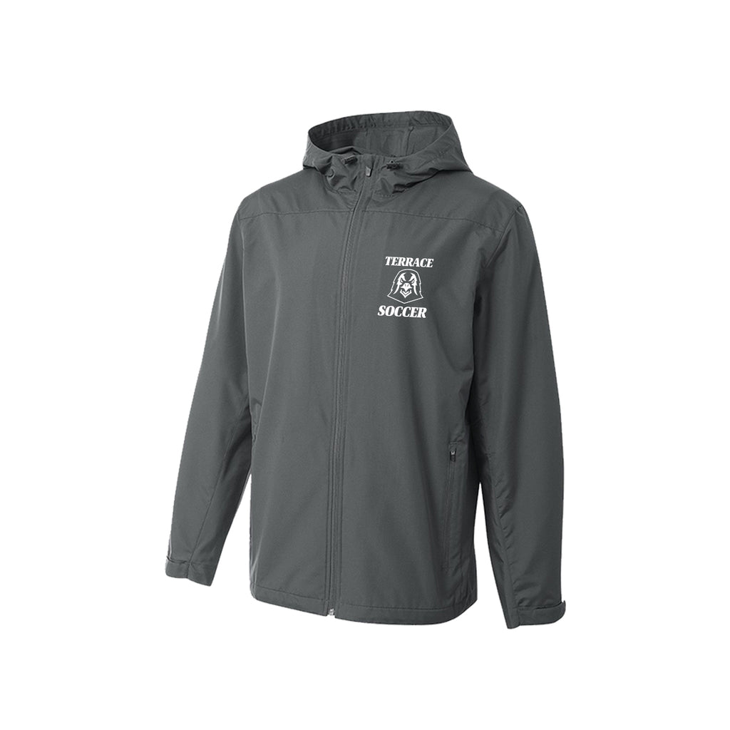 Mountlake Terrace High School Soccer Windbreaker (Black/Grey)