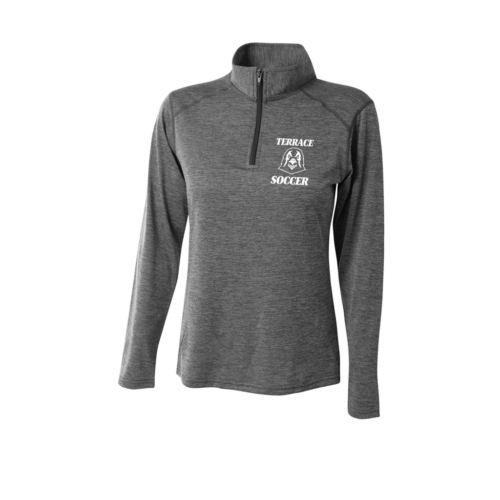 Mountlake Terrace High School Women's Quarter Zip Sweater (Grey)