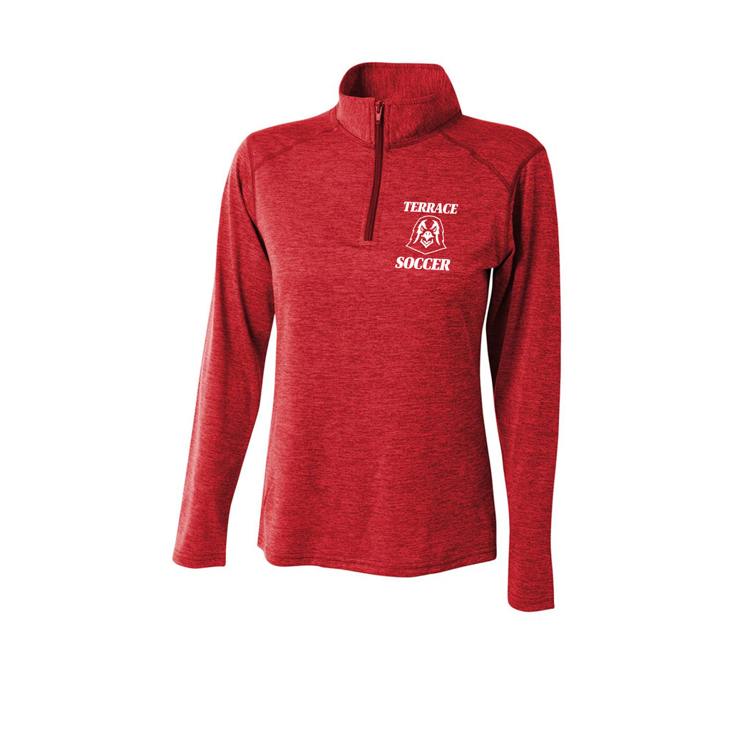 Mountlake Terrace High School Women's Quarter Zip Sweater (Grey)
