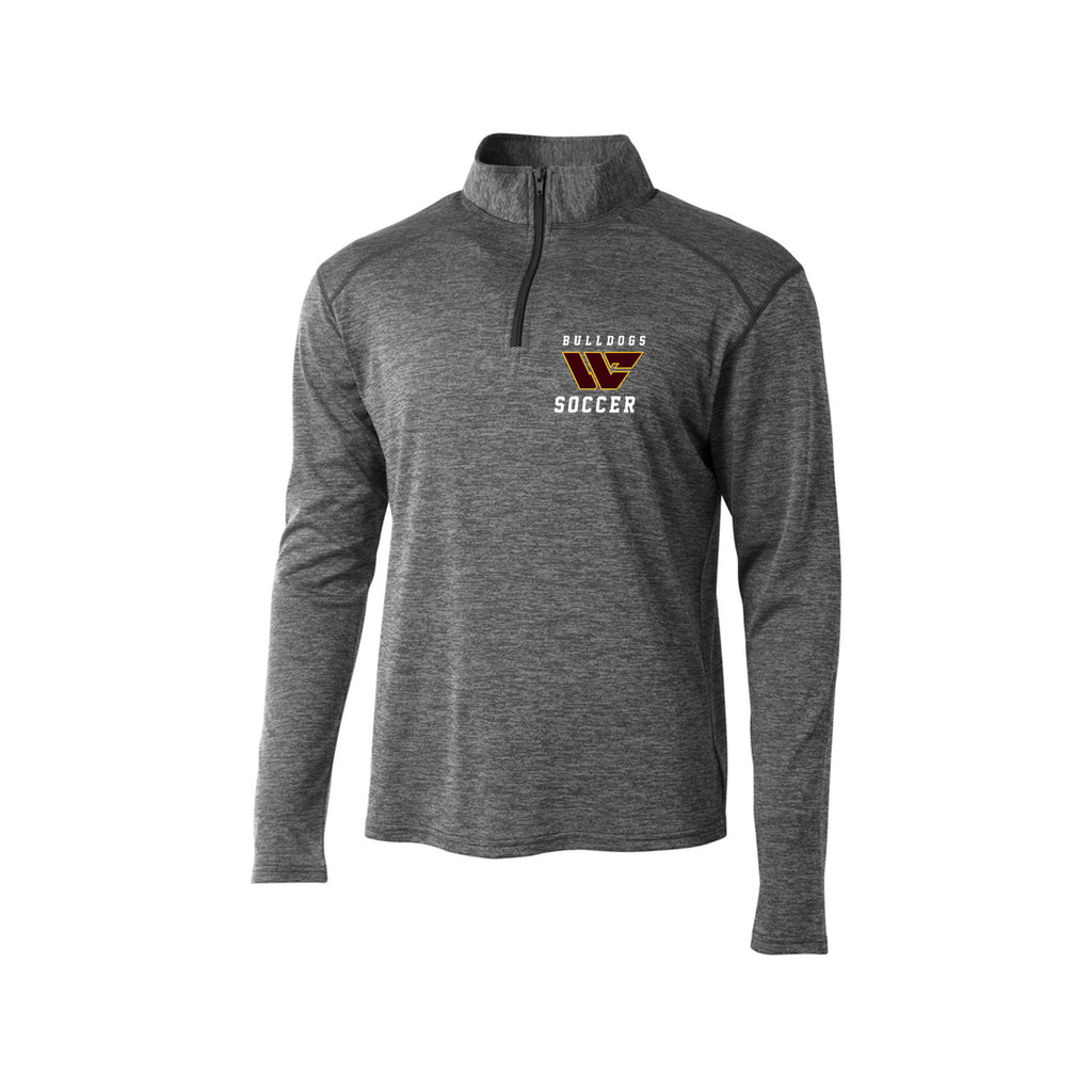 West Covina Bulldogs Men’s Quarter Zip Sweater (Embroidered)
