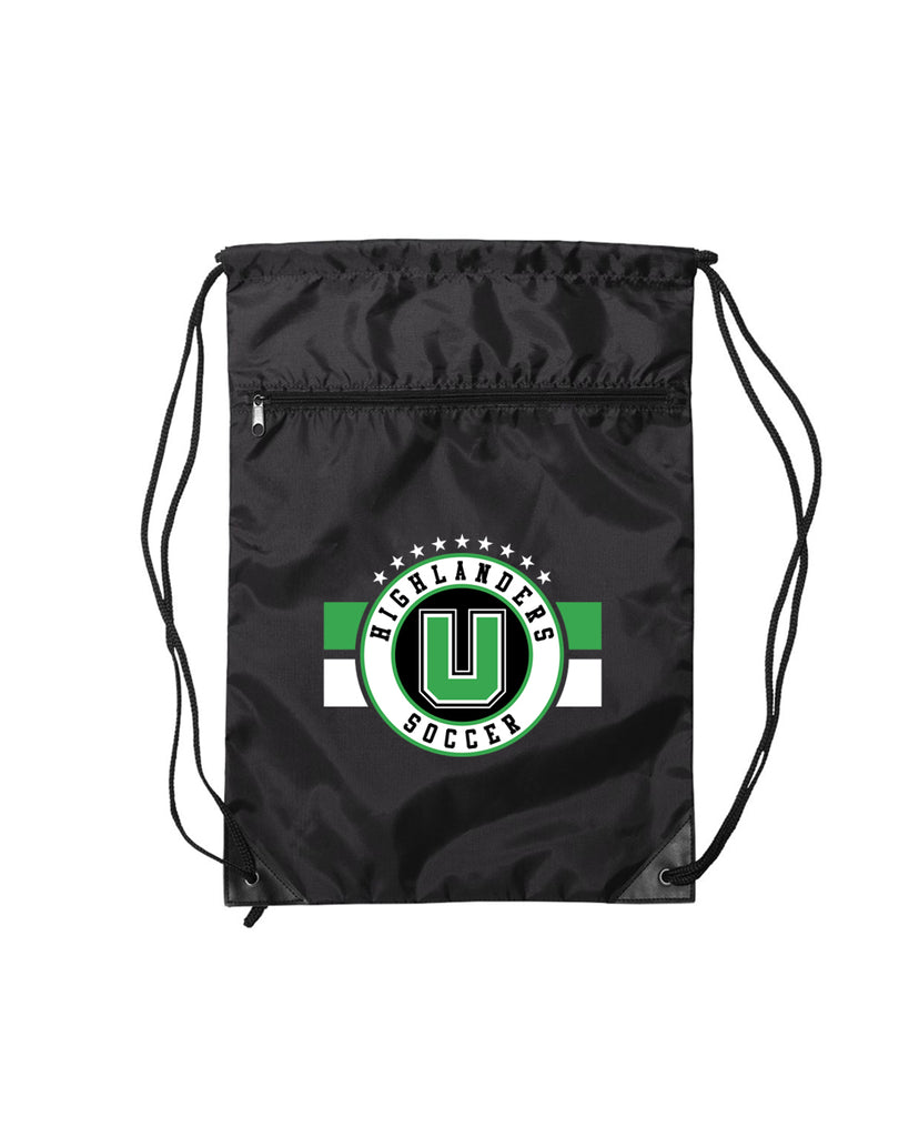 Upland High School Drawstring Bag w/ Zipper (Black)
