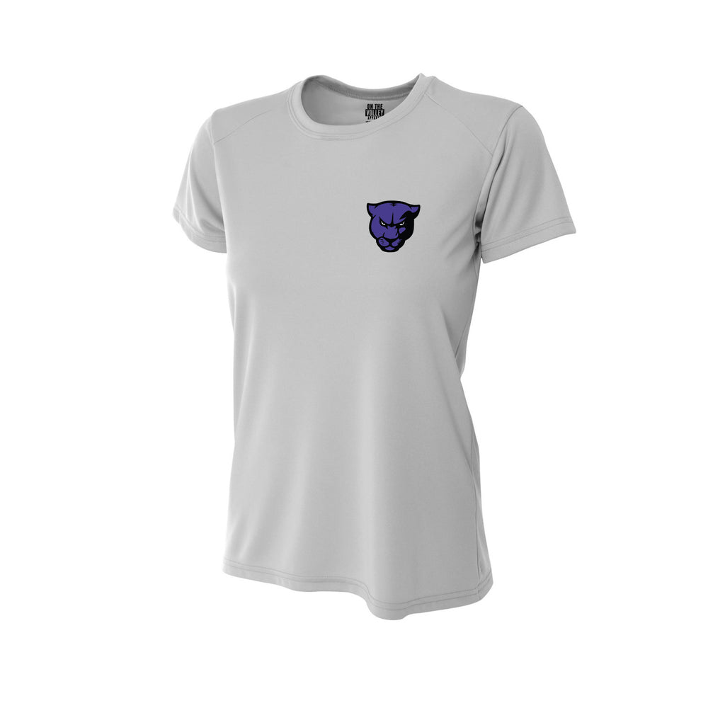 Women's Panther Short Sleeve Training Top (Black/Purple/Silver)
