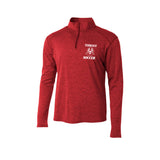Mountlake Terrace High School Mens's (Coaches) Quarter Zip Sweater (Grey/Red)