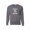 Mountlake Terrace High School Soccer Crewneck Sweater (Black/Grey/Red)