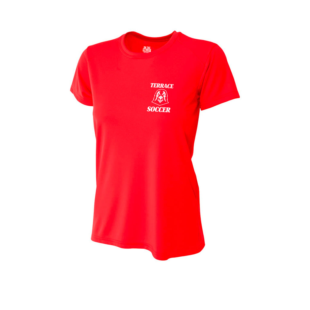 Mountlake Terrace High School Women's Short Sleeve Training Top (Black/Grey/Red)